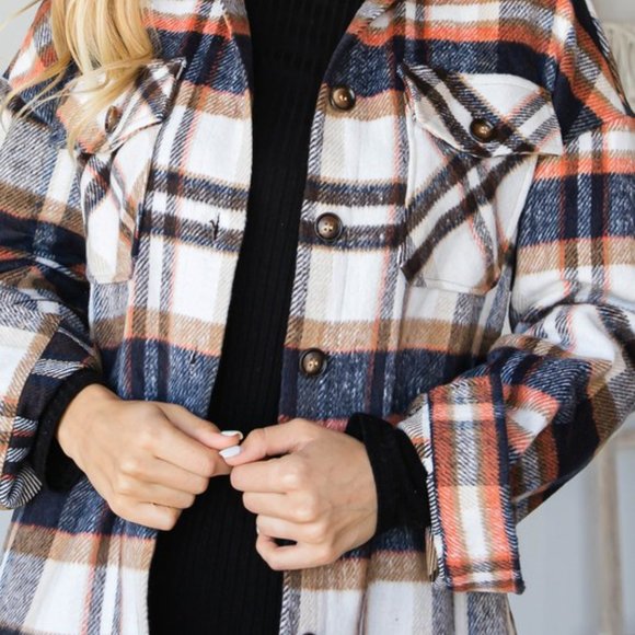 CY Fashion Jackets & Blazers - Plaid Shacket